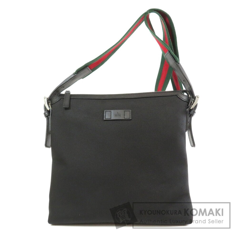 Gucci Sherry Line Shoulder Bag black techno leather